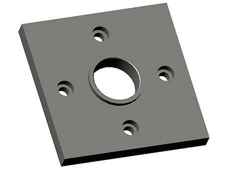 Quadratischer Flansch