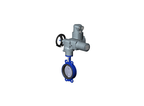 Wafer type butterfly valve – ductile iron body – stainless steel disc – AUMA electric actuator