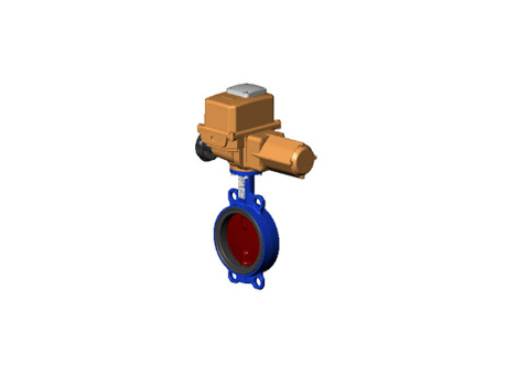 Wafer type butterfly valve – ductile iron body and disc – BERNARD electric actuator
