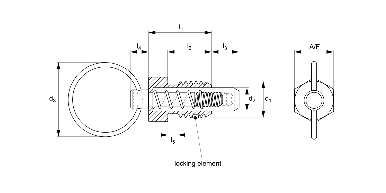 Spring Loaded Cad Assembly Teknipart Ltd - Free CAD models - SL1016 Spring Loaded Pin - Inch ...