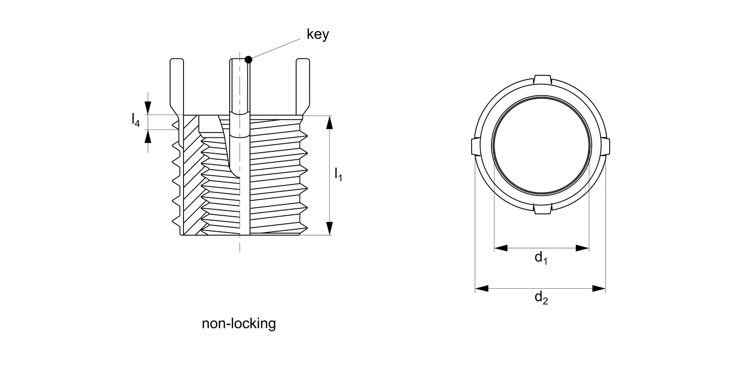 Watertrace Insert Teknipart Ltd - Free CAD models - TR1656 Threaded Insert MS/NAS - Extra ...