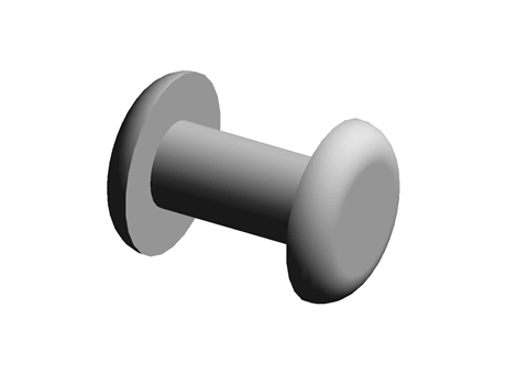 Closed end blind rivets with break pull mandrel and protruding head, class 11