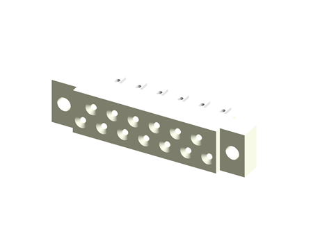 DIN 41617, female connector, pitch 2.50 mm