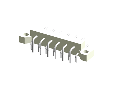 DIN 41617, male, Right angle, 13 to 31 pin, pitch 2.50 mm