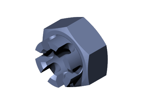 Castle nut (6 slots)