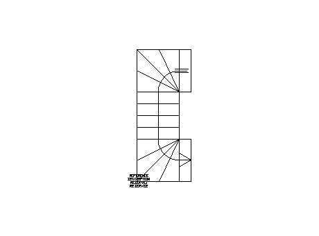 Left double L-shaped winding stairs