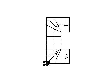 Left double L-shaped winding stairs