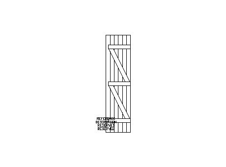 Shutter, right panel 0.60x2.38