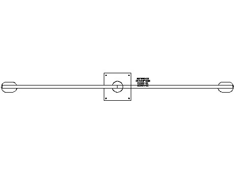 Curved street lamp 10m, double