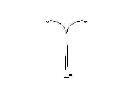 Curved street lamp 7m, right