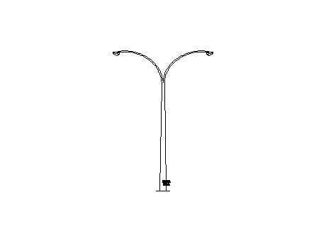 Curved street lamp 7.5m, right