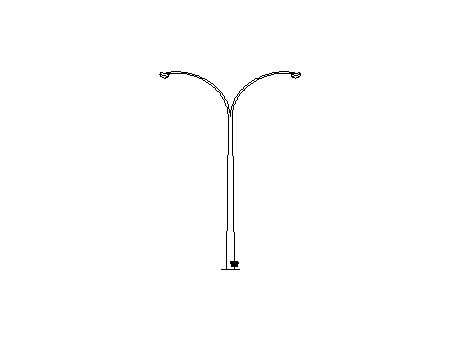 Curved street lamp 10m, right