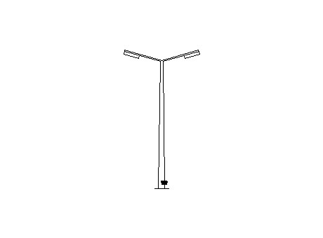 Straight street lamp 10m, double