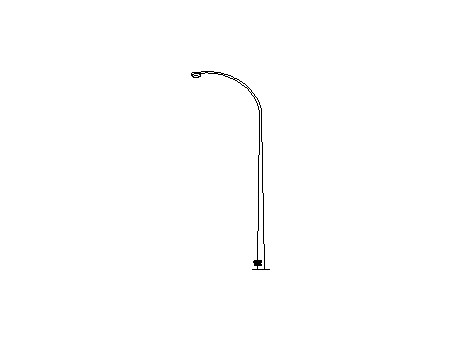 Curved street lamp 10m, left