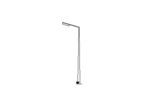 Straight street lamp 10m, left