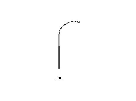 Curved street lamp 10m, right
