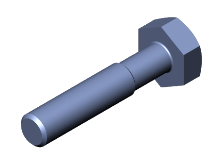 Boulon à tête hexagonale à tige réduite