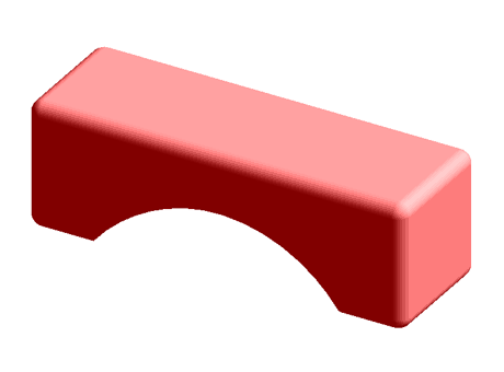 Wooden cube - Bridge arch 150 mm