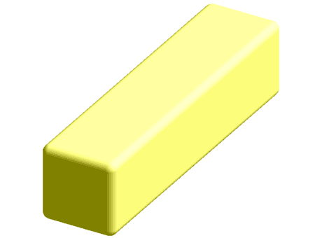Wooden cube - bar 50 x 50 x 200 mm