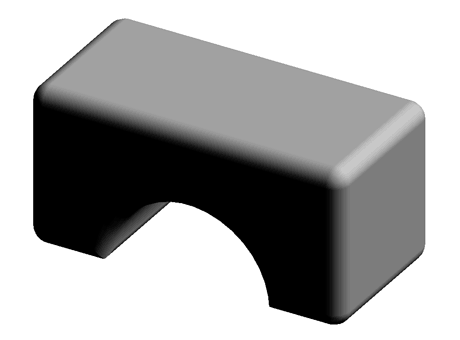 Wooden cube - Bridge arch 100 mm