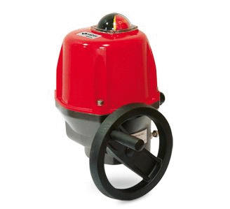 VS - Standard range - Electric actuator, aluminium housing and polyamide PA6 UL 94 V-0 or aluminium (option) cover with manual override by hand wheel, for torques from 100 to 300Nm and in accordance with CE-ROHS-REACH Directives