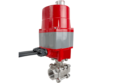 1" Surpass 3 pc SS Ball Valve, 110 VAC, Safe Return