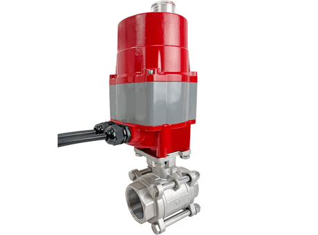 1-1/2" Surpass 3 pc SS Ball Valve, 110 VAC, Safe Return