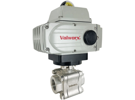 1" Electric Actuated High Pressure Stainless Ball Valve 110 VAC, EPS Positioner