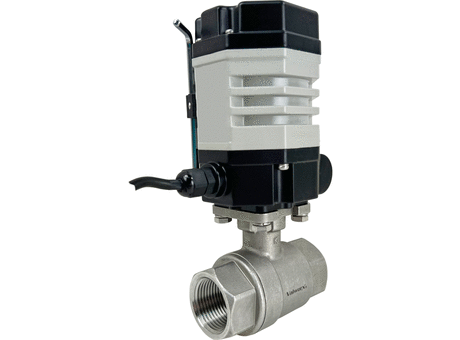 1" Compact Electric Actuated Stainless Ball Valve 24 VDC, EPS Positioner