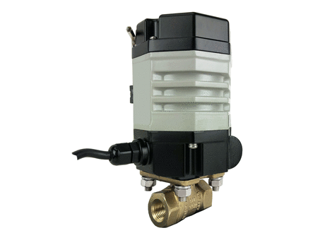 Compact Electric Actuated Brass Ball Valve 24 VDC 1/4"