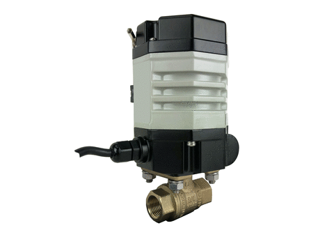 Compact Electric Actuated Brass Ball Valve 24 VDC 3/8"