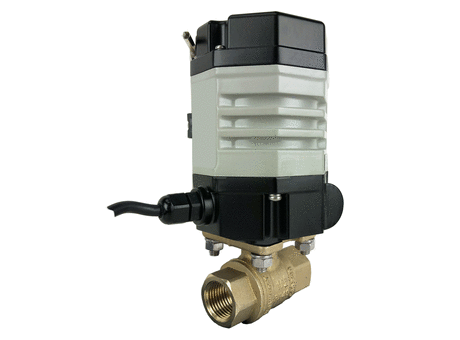 Compact Electric Actuated Brass Ball Valve 24 VDC 1/2"