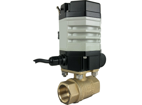Compact Electric Actuated Brass Ball Valve 24 VDC 3/4"