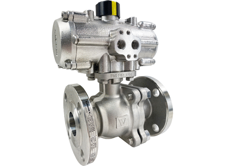 1 1/2" All Stainless 150# Flanged Ball Valve- Spring Return