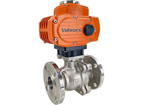 1 1/2" Explosion Proof 150# Flanged SS Ball Valve 110 VAC