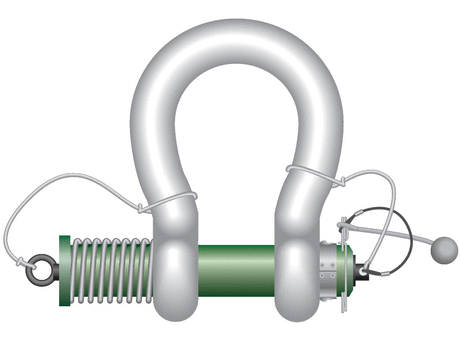 P-5367 Green Pin® Spring Release ROV Shackle (mm)