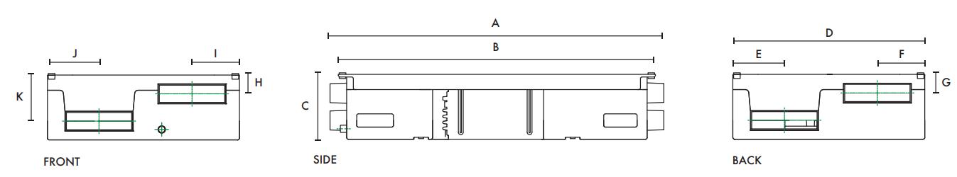 Dimensions 200ZPH/200ZMH (mm)