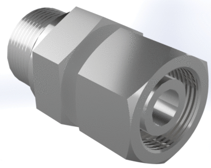 EGV R - Straight standpipe Connector with BSPP male thread and cutting ring connector according to DIN EN ISO 1179-4 / DIN 2353 / EN ISO 8434-1 of stainless steel 316Ti