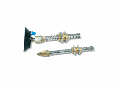 0611018 Special articulated vacuum cup holders with double springing for special flat vacuum cups