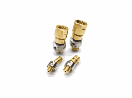 GSL 1/8"- GSL 1/2"Spherical articulated joint with axial vacuum connection and male connector G1/8”