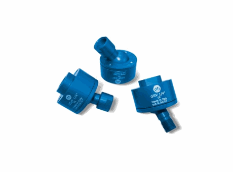 GSV 1/8” - GSVF 3/8” Positionable articulated joints with axial vacuum connection with male connector G1/8”