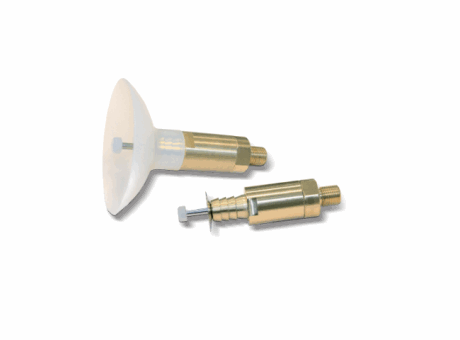 038511 Basic vacuum cup holders with plunger valve, with no springing