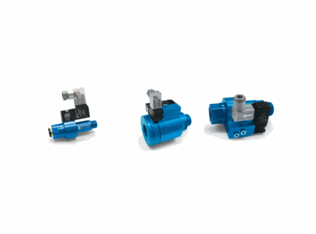 VPE Pneumatic valve with coaxial shutter with low absorption micro solenoid valve