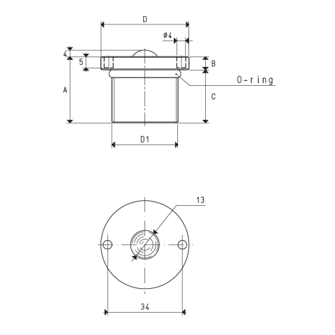 Dimensioned drawing