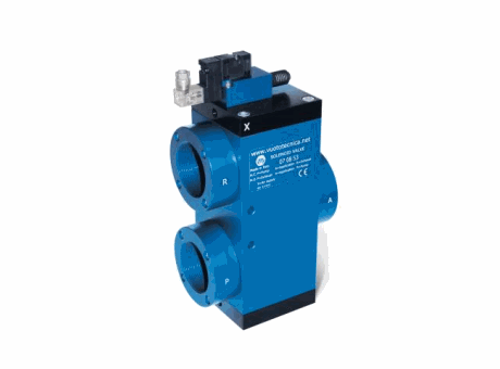 3-way servo-controlled vacuum solenoid valves G2” with bistable impulse pilot valve and low absorption electric coil