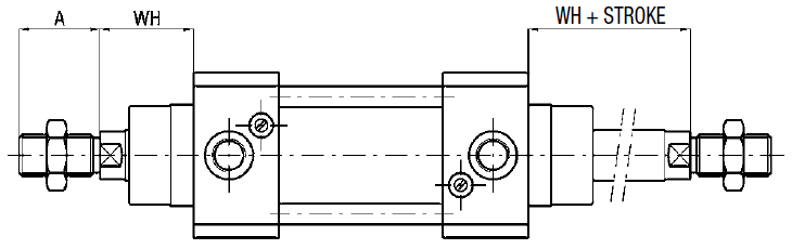 Technical drawing (Through rod)