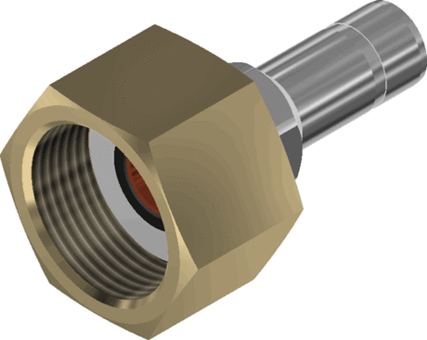 Adaptor for tube connection via pipe socket (for ferrule fitting)