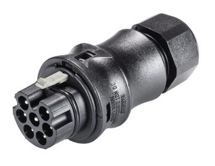 Circular connector, male 7 pole  - 96.072.4153.1