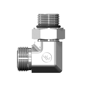 Male FFOR to Metric Male ORB Adj 90° Elb - 4515X10XM16