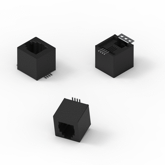 I/O Connector - Modular Jack - Vertical - Plastic